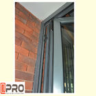 Porte della finestra di piegatura della fisarmonica/finestra piegante di alluminio di piegatura dell'hardware della finestra di piegatura del balcone di resistenza della polvere della finestra
